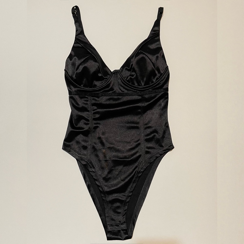 Black Silk Bodysuit